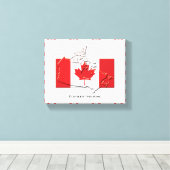 Custom Patriotic Flag CANADA Leinwanddruck (Insitu (Holzboden))