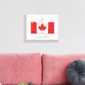 Custom Patriotic Flag CANADA Leinwanddruck (Insitu (Wohnzimmer))