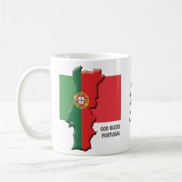 Custom Patriotic GOD BLESS PORTUGAL Kaffeetasse