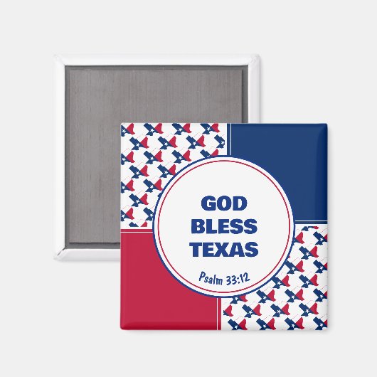 Custom Patriotic GOD BLESS TEXAS Magnet (Vorderseite/Rückseite)