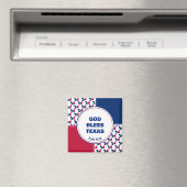 Custom Patriotic GOD BLESS TEXAS Magnet (In Situ (Geschirrspüler))