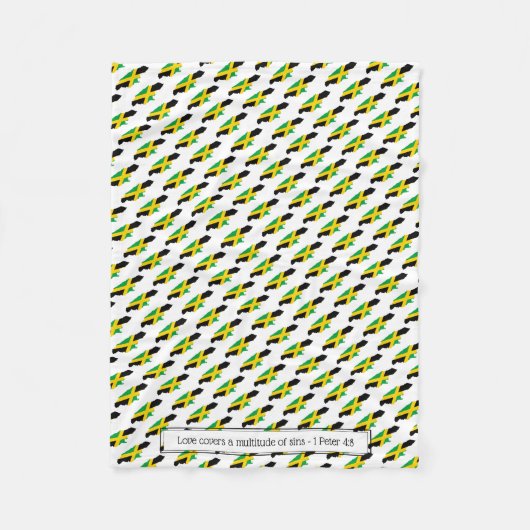 Custom Patriotic JAMAICA FLAG Fleecedecke (Vorderseite)
