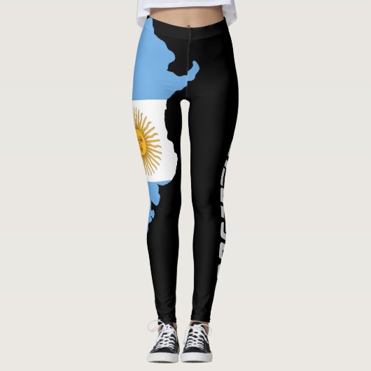 Custom Patriotic Leggings Argentina Flag Fan Gear (Vorderseite)