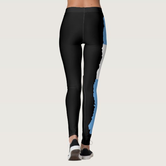 Custom Patriotic Leggings Argentina Flag Fan Gear (Rückseite)