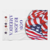 Custom Patriotic Red White Blue Stars Bunting Geschirrtuch (Horizontal)