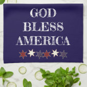 Custom Patriotic Red White Blue Stars Bunting Geschirrtuch (Gefaltet)