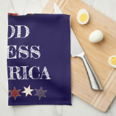Custom Patriotic Red White Blue Stars Bunting Geschirrtuch (Viertel Falte)