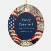 Custom Patriotic Retirement Party Keramik Ornament (Links)