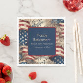 Custom Patriotic Retirement Party Serviette (Beispiel)