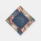 Custom Patriotic Retirement Party Serviette (Ecke)