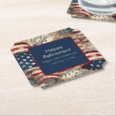 Custom Patriotic Retirement Party Untersetzer (angewinkelt)