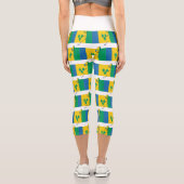 Custom Patriotic ST VINCENT FLAG Capri Leggings (Rückseite)