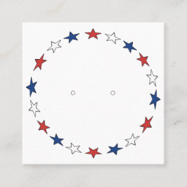 Custom Patriotic Stud Earring Juwelier Display Car Telefonnummerkarte