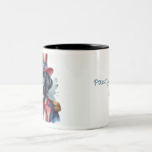 Custom Patriotic Uncle Sam Black Labrador Tasse (Mittel)