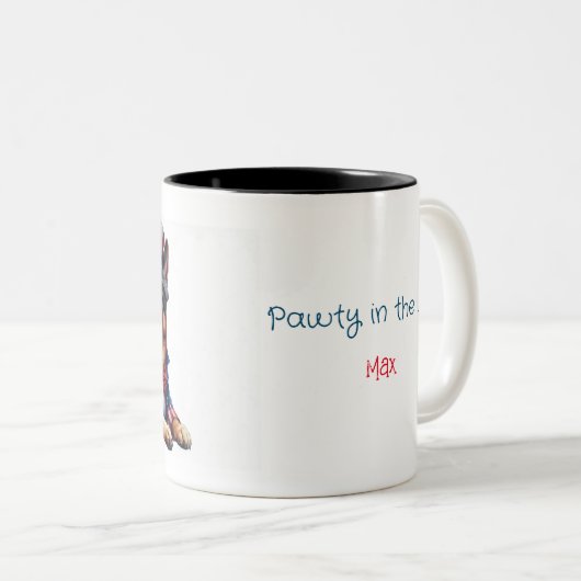 Custom Patriotic Uncle Sam German Shepherd Tasse (VorderseiteRechts)