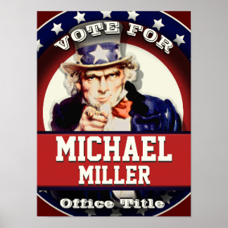 Custom Patriotic Uncle Sam Poster