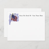 Custom Patriotic Vintage US Flag Mitteilungskarte (Vorne/Hinten)