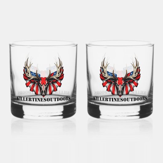 Custom patriotic Whiskey glass Whiskyglas (Vorderseite)