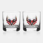 Custom patriotic Whiskey glass Whiskyglas (Rückseite)