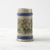 Custom Pattern Elegant Magnolia Flowers Bierglas (Mittel)