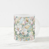 Custom Pattern Elegant Magnolia Flowers Mattglastasse (VorderseiteRechts)