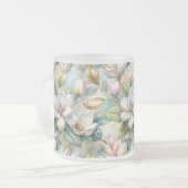 Custom Pattern Elegant Magnolia Flowers Mattglastasse (Vorderseite Links)