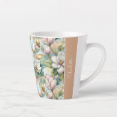 Custom Pattern Elegant Magnolia Flowers Milchtasse (Rechts)