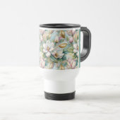 Custom Pattern Elegant Magnolia Flowers Reisebecher (VorderseiteRechts)