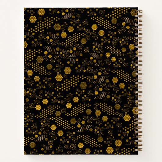Custom pattern honeycomb Notebook Notizblock (Rückseite)