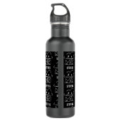 Custom Pattername Meh Funny Face Emoji Edelstahlflasche (Rückseite)