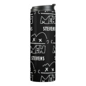 Custom Pattername Meh Funny Face Emoji Thermosbecher (Nach links gedreht)