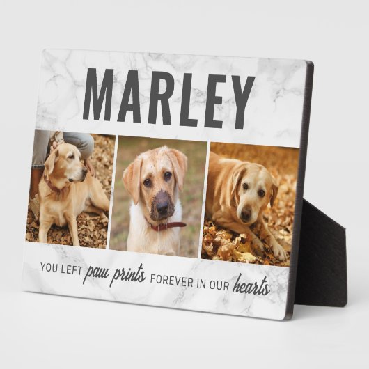 Custom Paw druckt Memorial Foto Collage Fotoplatte (Seite)