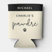 Custom Pawdre Typografy Dog Vater New Dog Eigentüm Dosenkühler (Vorderseite)