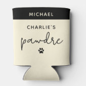 Custom Pawdre Typografy Dog Vater New Dog Eigentüm Dosenkühler (Rückseite)