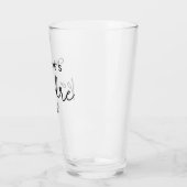 Custom Pawdre Typografy Dog Vater New Dog Eigentüm Glas (Links)