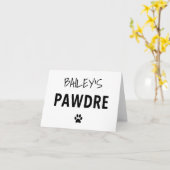 Custom Pawdre Typografy Dog Vater New Dog Eigentüm Karte (Gelbe Blume)