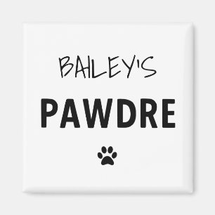 Custom Pawdre Typografy Dog Vater New Dog Eigentüm Magnet