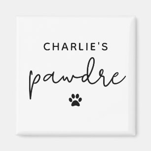 Custom Pawdre Typografy Dog Vater New Dog Eigentüm Magnet