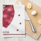 Custom Paws Dog Lover Valentine Geschenk Basset Ho Geschirrtuch (Viertel Falte)