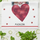 Custom Paws Dog Lover Valentine Geschenk Bernese Geschirrtuch (Gefaltet)