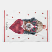 Custom Paws Dog Lover Valentine Geschenk Bernese Geschirrtuch (Horizontal)