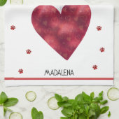 Custom Paws Dog Lover Valentine Geschenk Chihuahua Geschirrtuch (Gefaltet)