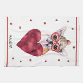 Custom Paws Dog Lover Valentine Geschenk Chihuahua Geschirrtuch (Horizontal)