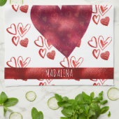 Custom Paws Dog Lover Valentine Geschenk Chihuahua Geschirrtuch (Gefaltet)