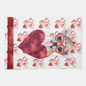 Custom Paws Dog Lover Valentine Geschenk Chihuahua Geschirrtuch (Horizontal)