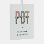 Custom PBT Phlebotomie Techniker Leopard Print Ornament Aus Glas (Vorderseite Rechts)