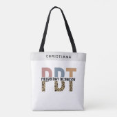 Custom PBT Phlebotomie Techniker Leopard Print Tasche (Rückseite)