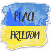 Custom PEACE FREEDOM Docking Support UKRAINE Auto Aufkleber (Vorderseite)
