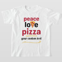 Custom Peace Liebe Pizza Italienische Speise Roter