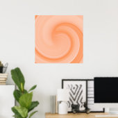 Custom Peach Fuzz Wave Poster (Heimbüro)